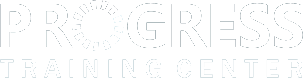 Progress training center logo white